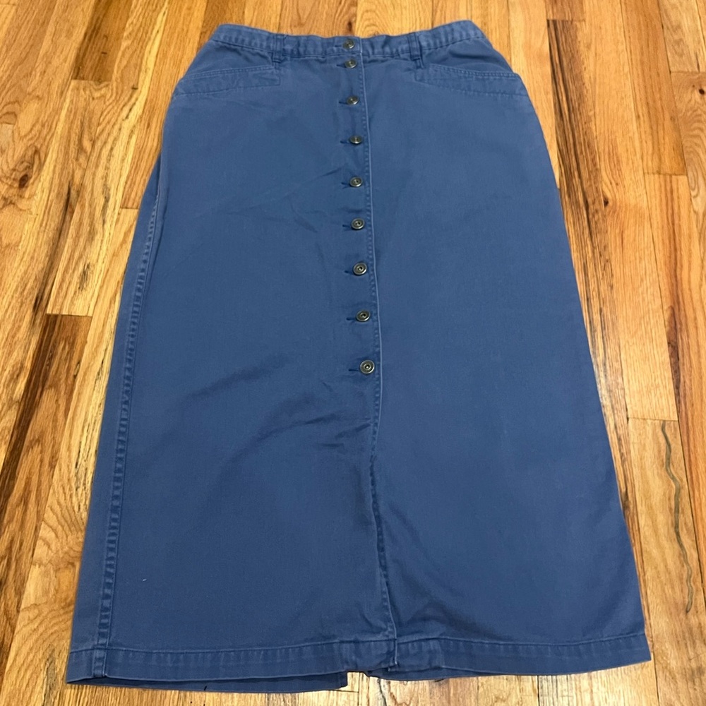 Blue Denim Maxi Skirt